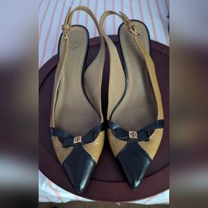 Tory Burch Black and Tan Women's Shoes